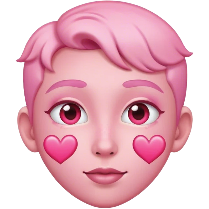 Pink love heart eye emoji