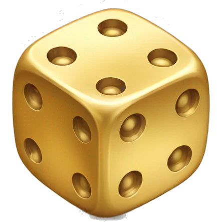 gold dice.

 emoji