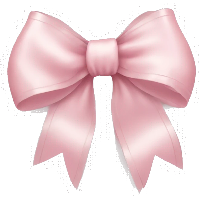 light pink ribbon bow emoji