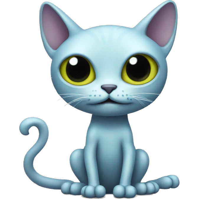 Alien cat with 6 limbs emoji