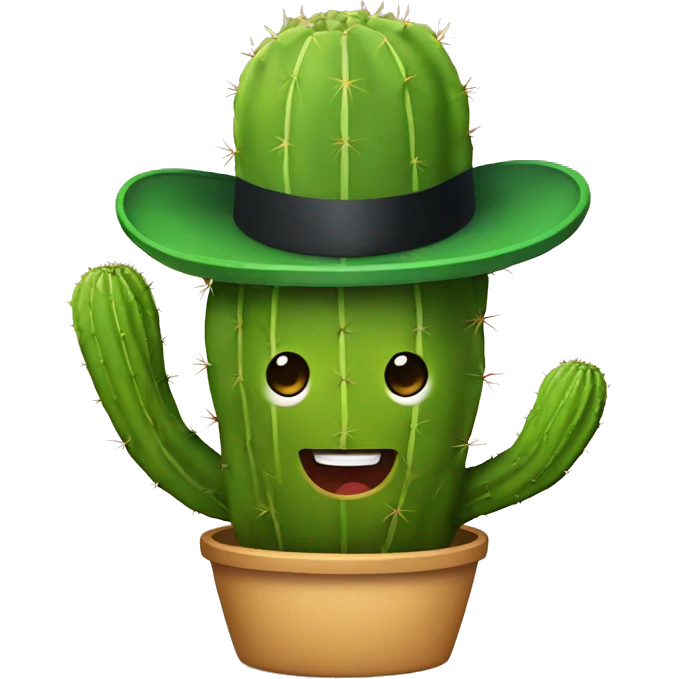 cactus with top hat emoji