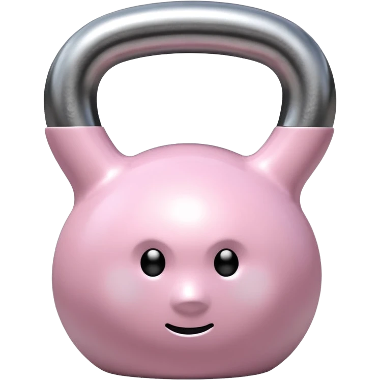 pale pink kettlebell emoji