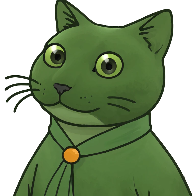 A cat in a gown emoji