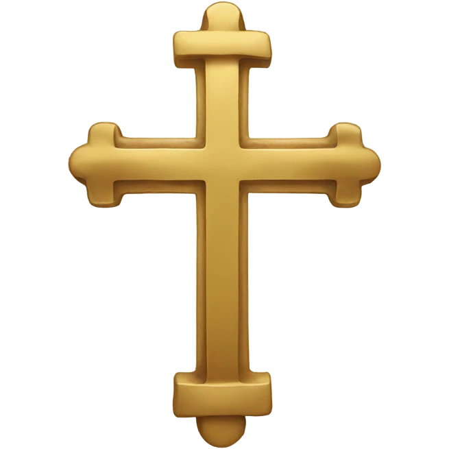 A golden cross emoji