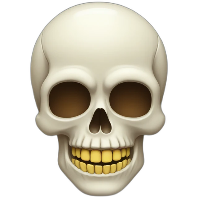 skull smiling deviously emoji