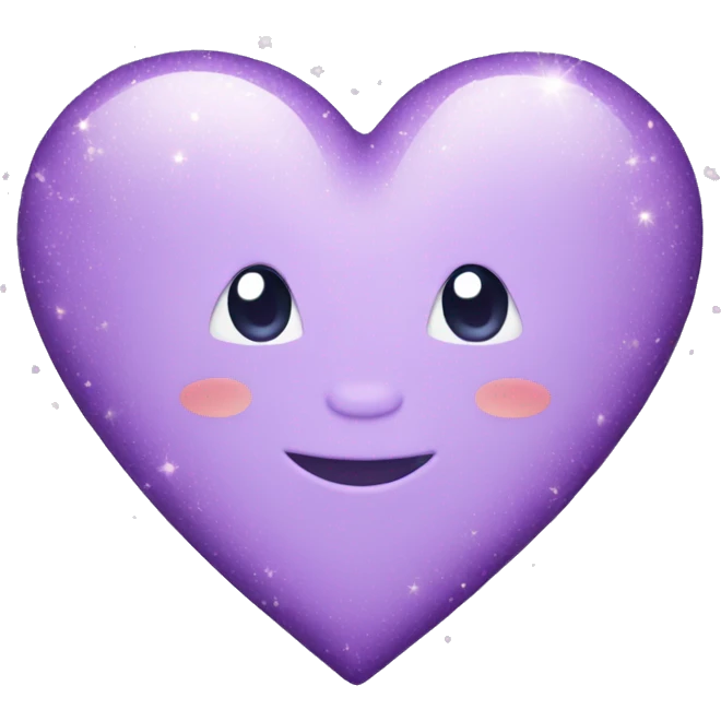 Light purple heart with sparkles emoji