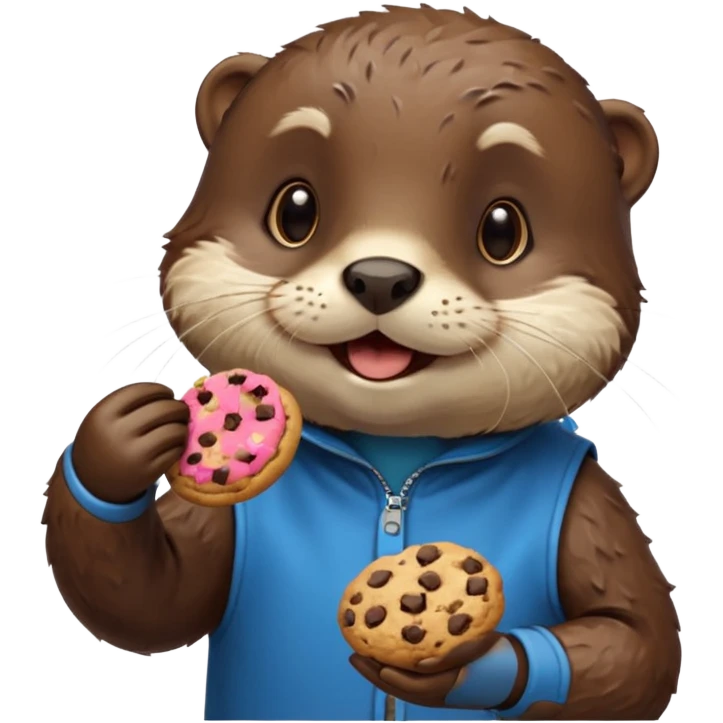 otter eat cookie emoji