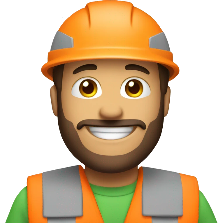 Happy man with safety vest emoji