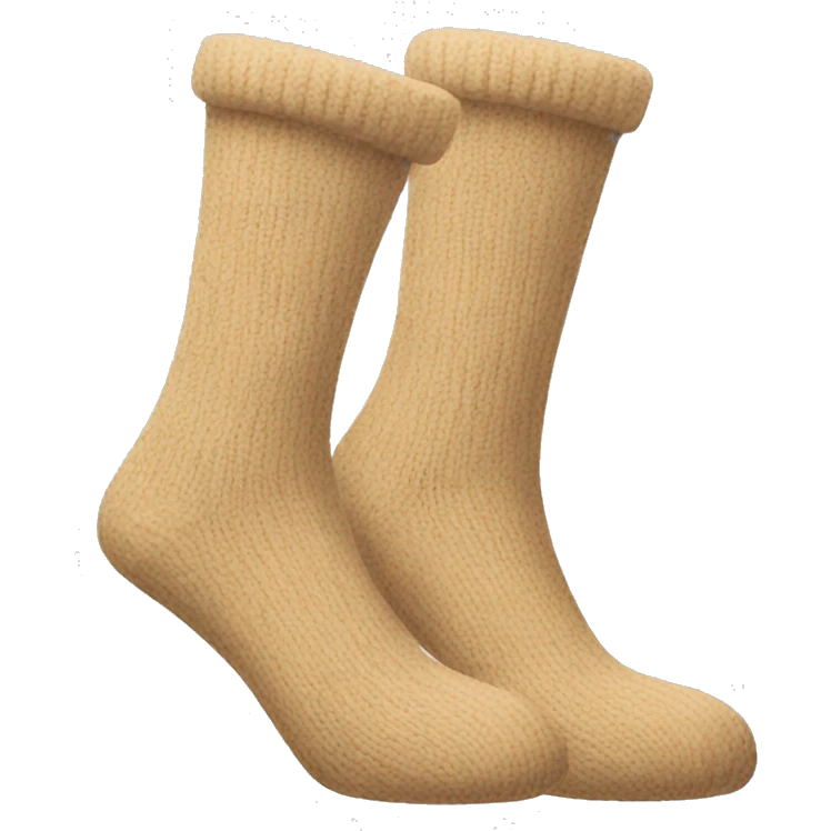 Tan winter socks emoji