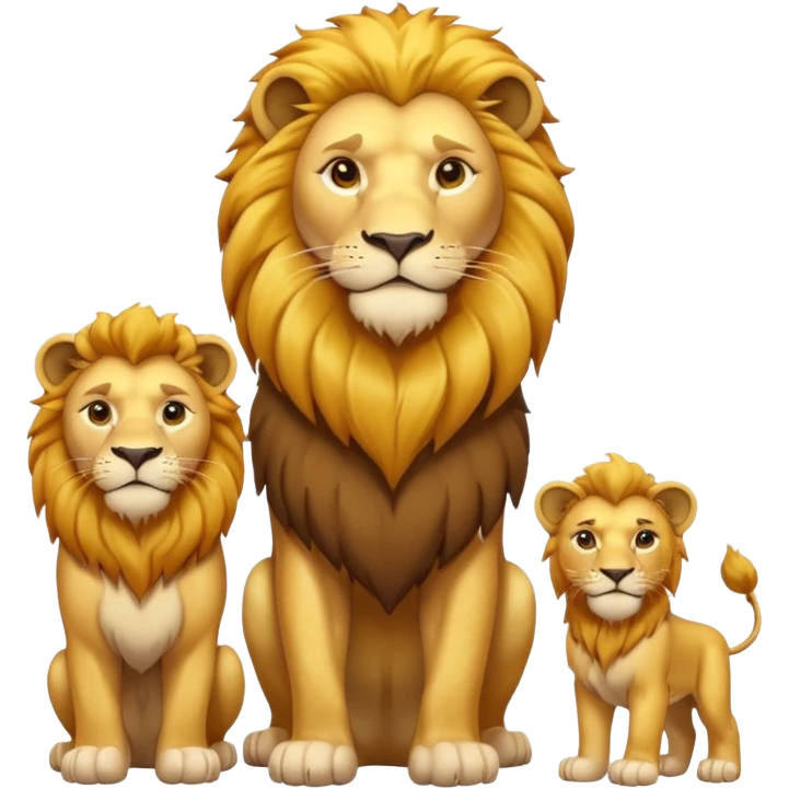 lion family, Father, full body. emoji
