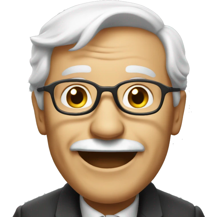 old professor smiling emoji