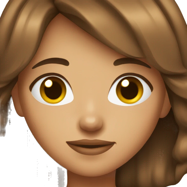 girl whith short brown hair emoji