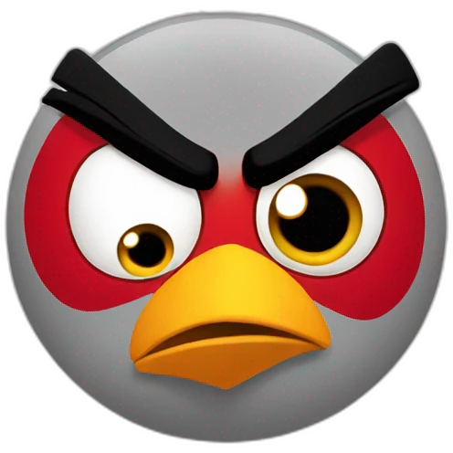 Angry bird emoji