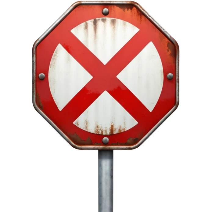 broken stop sign emoji