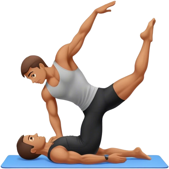 man doing Pilates emoji