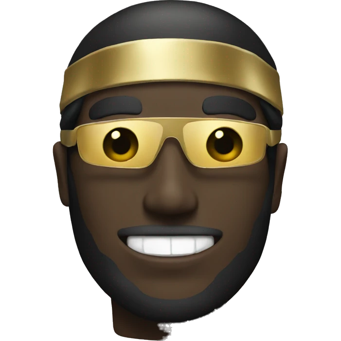 Guy with gold grill and black ski mask emoji