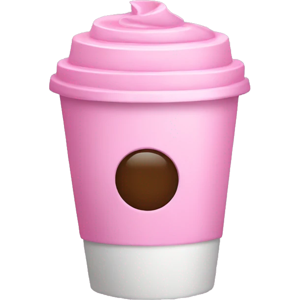 Pink coffee  emoji