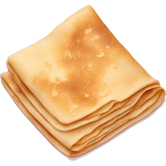 Crepes on a light pink plate emoji