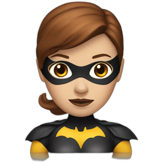 batgirl with brown hair emoji