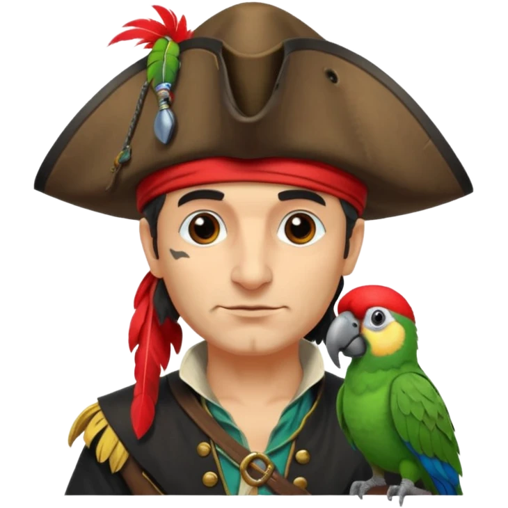 pirate and parrot emoji