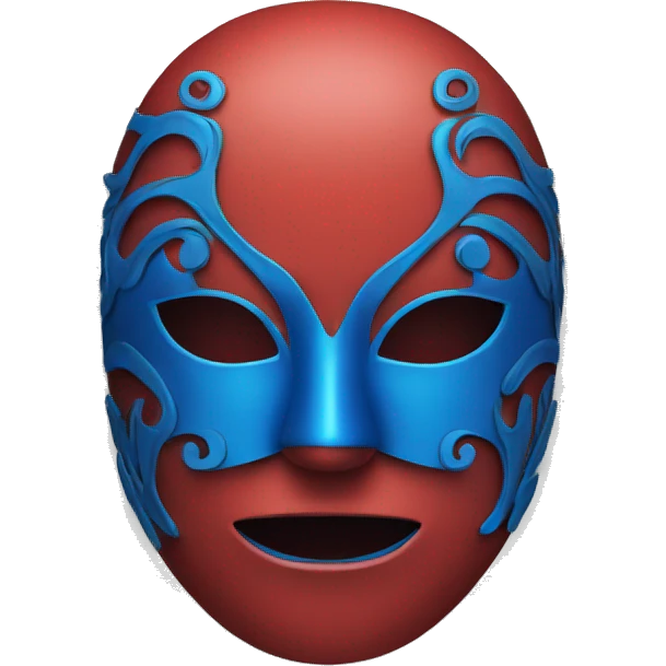 mask red and blue emoji