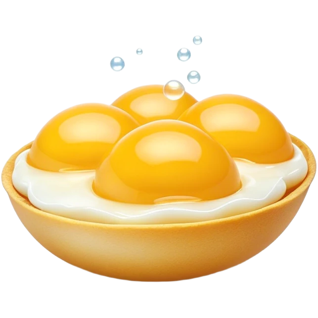 3D rendered traditional Hong Kong 鸡蛋仔 (egg puffs) fresh from mold with steam, distinctive egg-shaped bubbles, vibrant golden yellow, hyper-realistic texture, glossy surface, detailed bubbles emoji