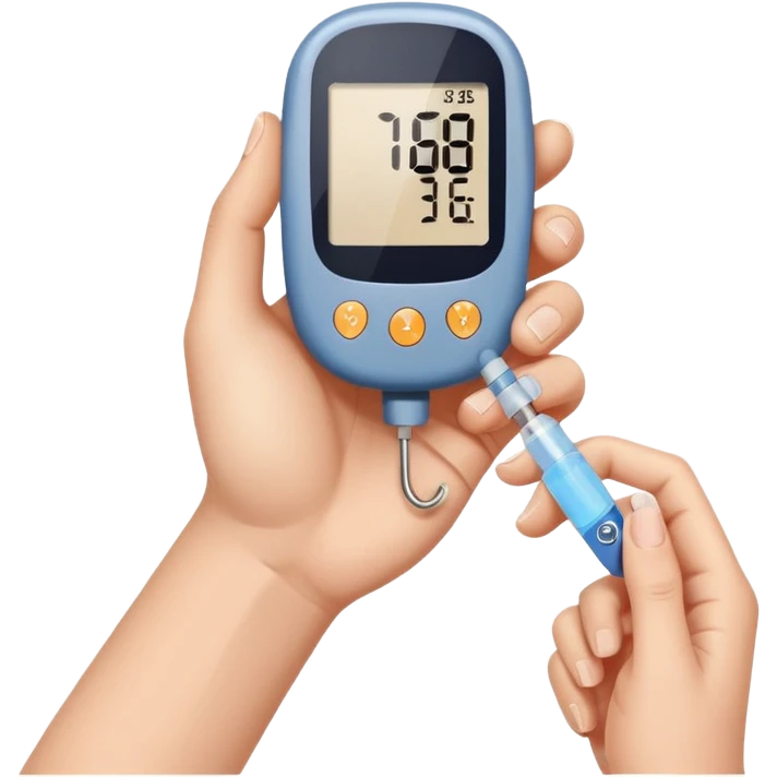 diabetes meter hand test emoji