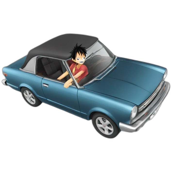 luffy-driving-car emoji