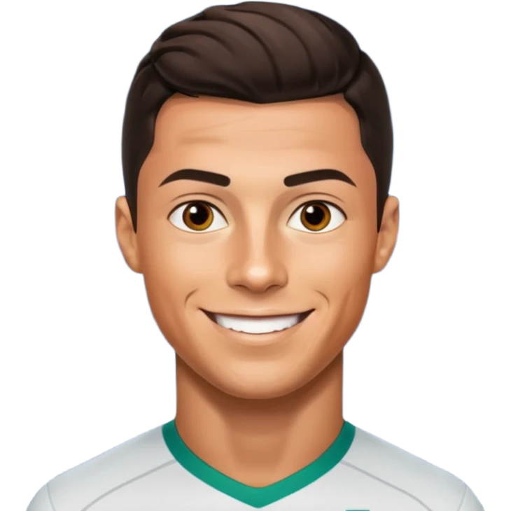 Cristiano Ronaldo smiling with stars in his eyes emoji