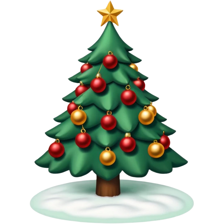 Sapin de Noël avec de la neige  emoji