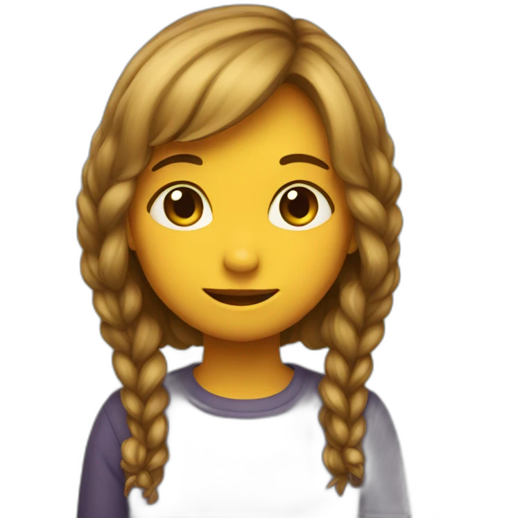 A shy girl emoji