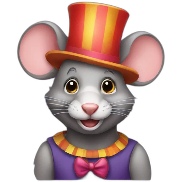 rat with clown makup emoji