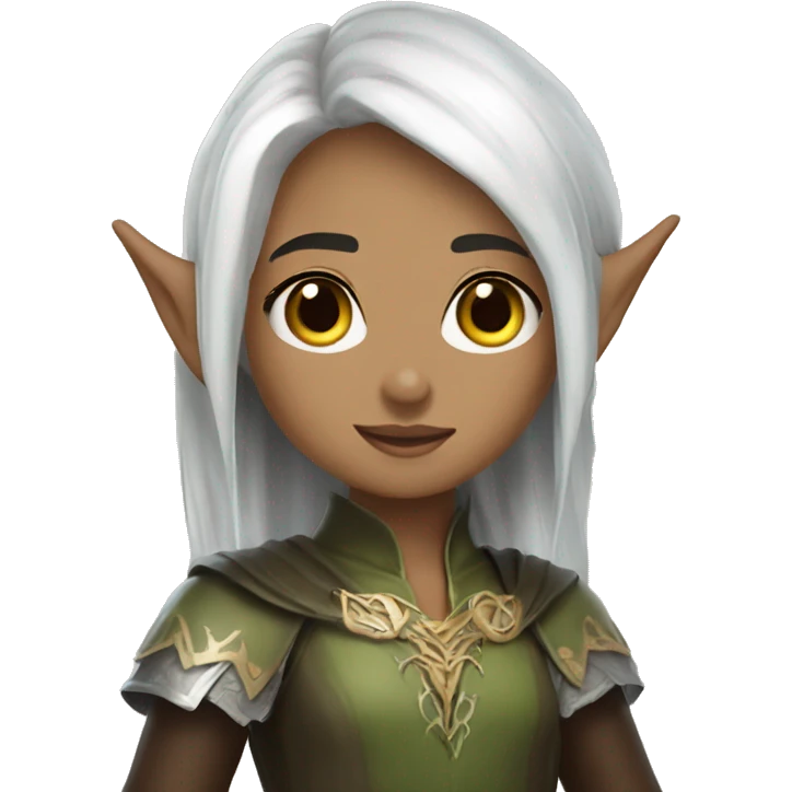 Lord of the rings beautiful elf girl black hair emoji