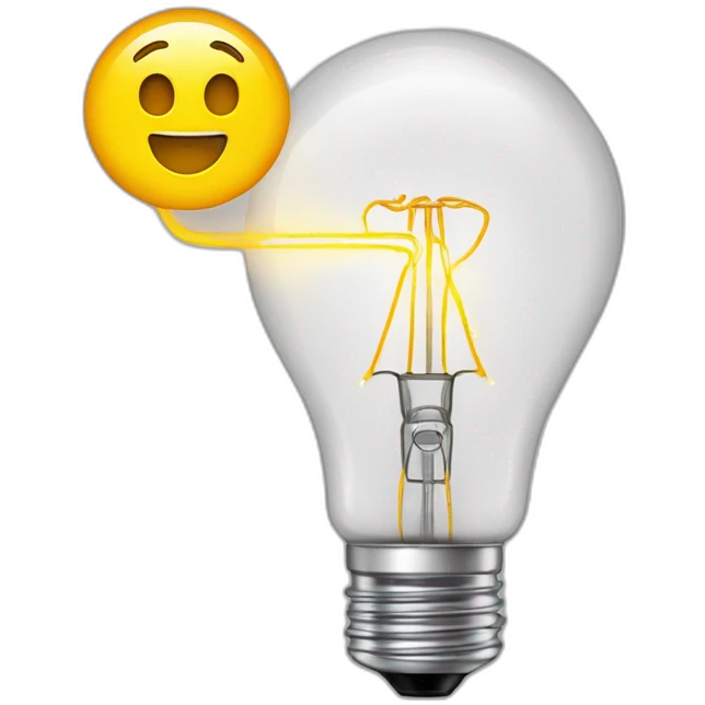 Électricien répare une ampoule emoji