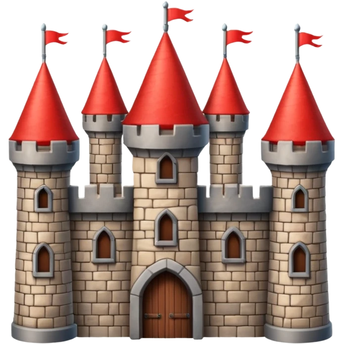 castle turrets with red tops emoji