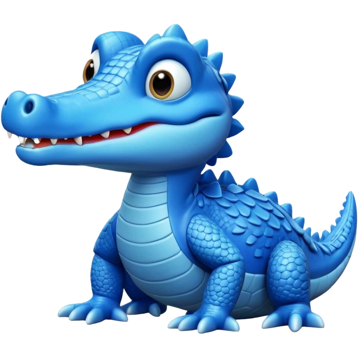 "A stylized, high-detail 3D render of a small, cute blue crocodile from Disney Dreamlight Valley. " emoji