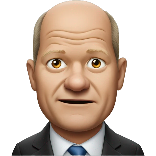 Olaf Scholz photorealistic shrugs emoji