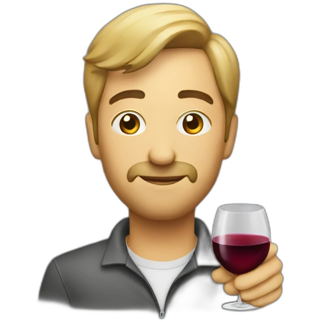 programmer drinking wine emoji