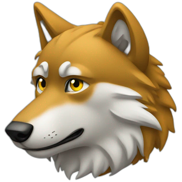 the wolf thinking about money emoji