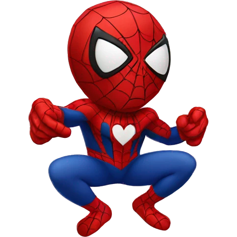 spiderman holding an heart  emoji