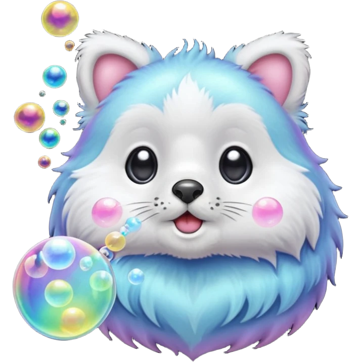 animale blowing bubbles emoji