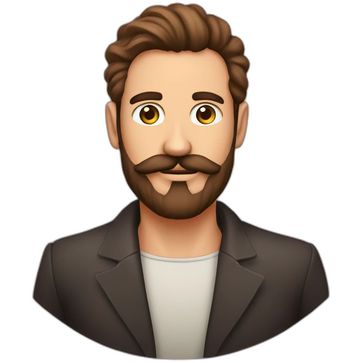 HOMBRE DE CABELLO LARGO CON BARBA LARGA Y BIGOTE VESTIDO DE ROSA emoji