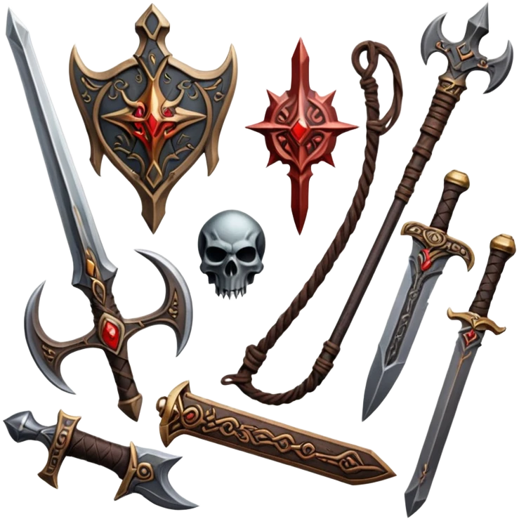 Baldur's Gate 3 iconic items and weapons emoji