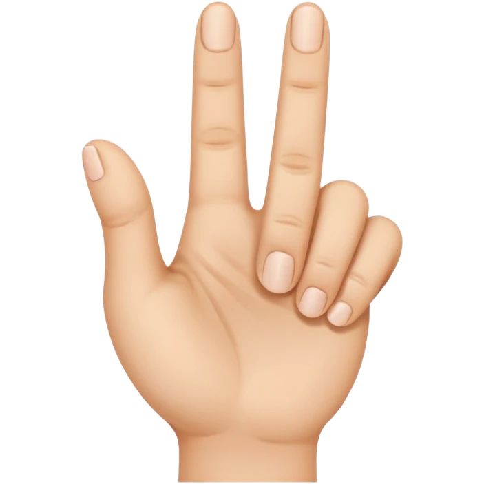 do a hand doing a three with thumb, index and middle finger emoji