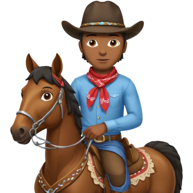covboy on the horse black man  emoji