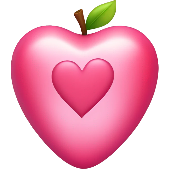 pink heart with apple emoji