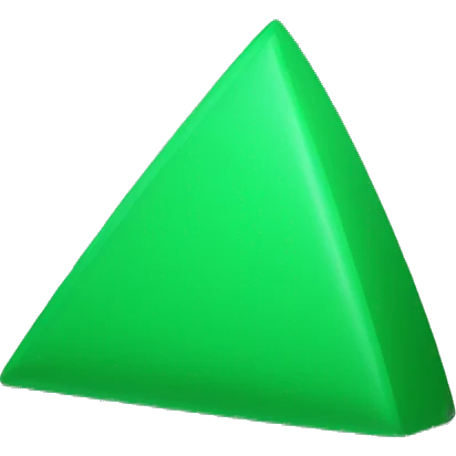 solid green triangle up without shading emoji