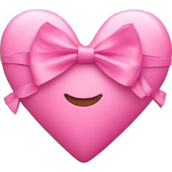 pink heart with bows all over it emoji