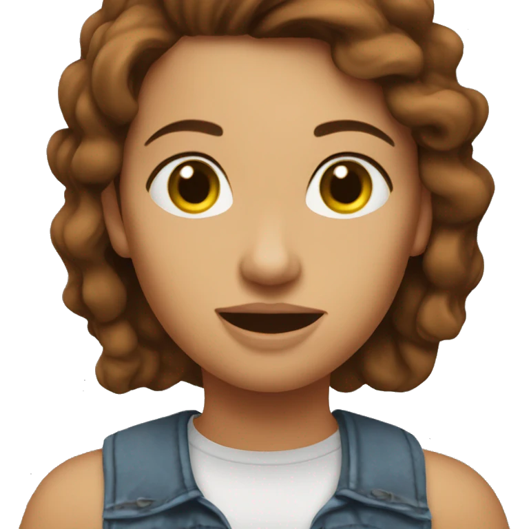 redneck women brown hair emoji