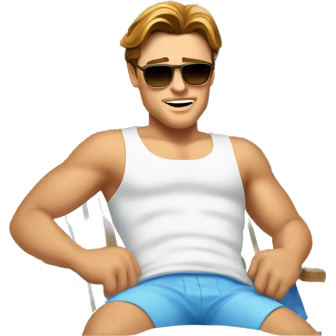 Leonardo di caprio taking sunbathing  emoji